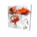 Begin Home Decor 16 x 16 in. Red Flowers-Print on Canvas 2080-1616-FL53